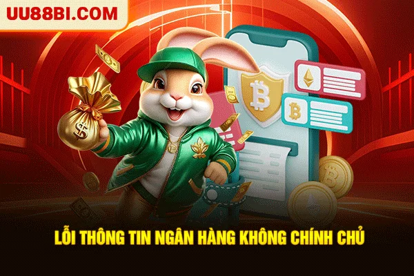 Rút Tiền UU88 5 Phút: Bảo Mật Mã PIN & Thanh Toán Tức Thì 5 Lỗi thông tin ngân hàng không chính chủ